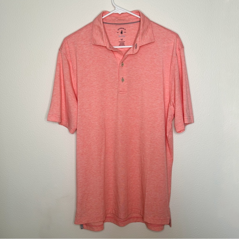 Johnnie-O Mens Pink Performance Polo Shirt